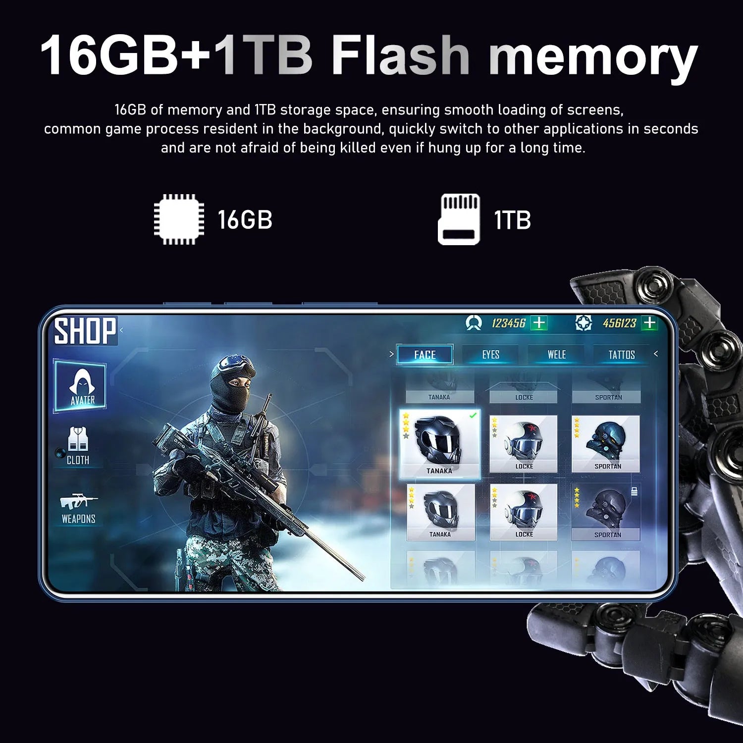 GT10 Pro Android smartphone in Blue or Silver colour with straight plate design