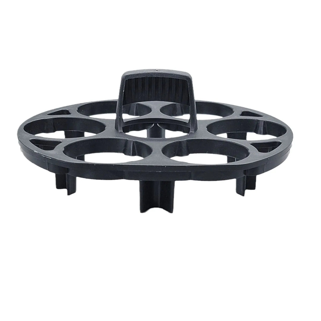 Black plastic egg holder cooking basket with modern design for kitchen organisation