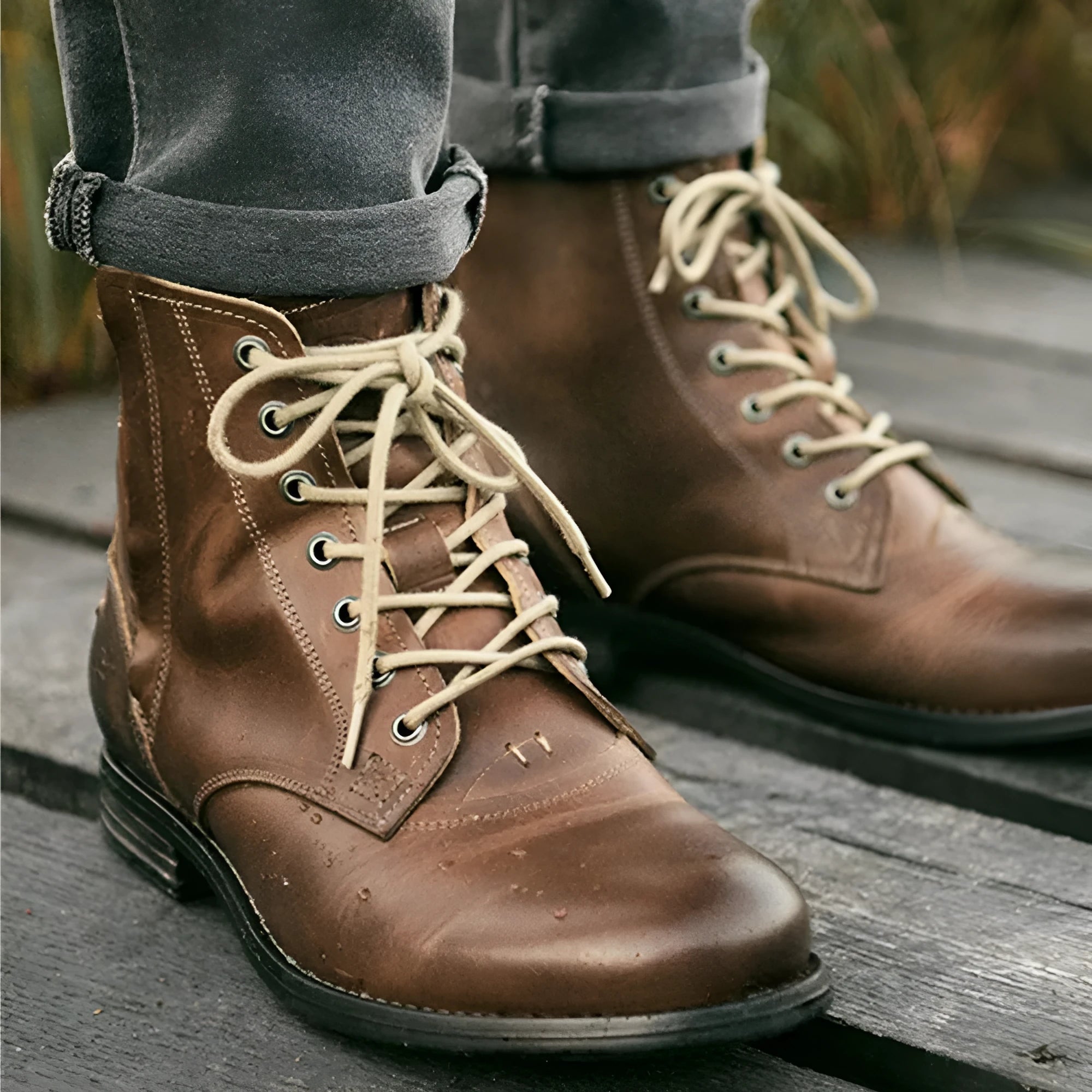 Knight Series black leather men's boots with a side zipper and low heel on a plain background.