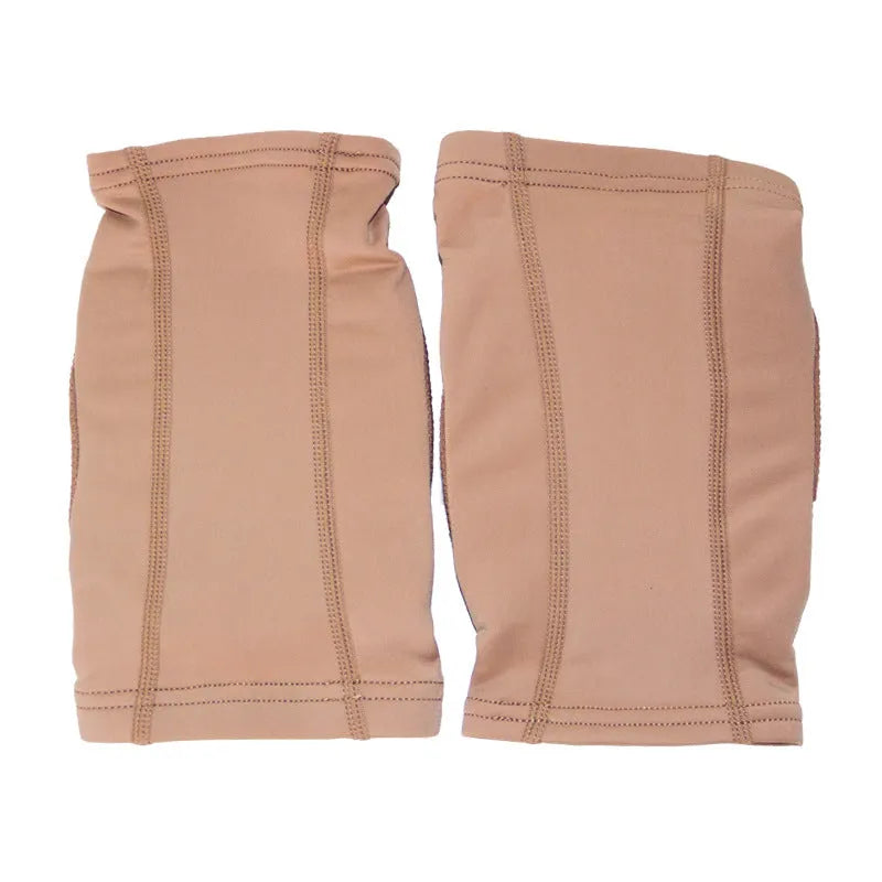 Skin colour and black ballet dance knee pads for yoga exercise with five size options