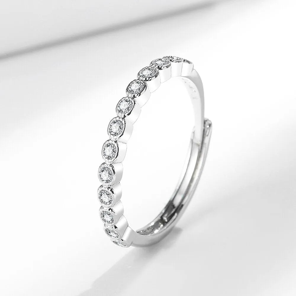 Women's geometric open mouth ring with diamond tail design in electroplated gold finish
