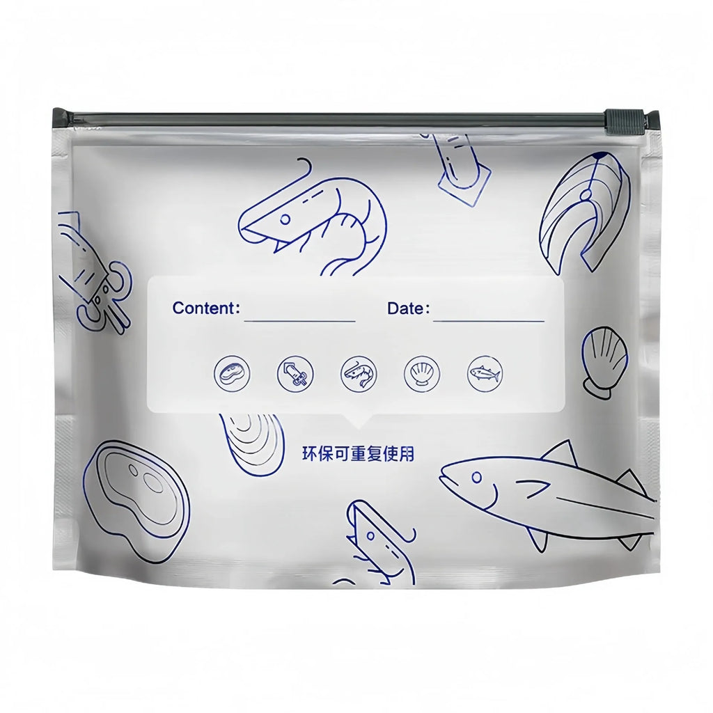 Pack of aluminium foil sealed bags in small, medium, and large sizes with bag and box style options