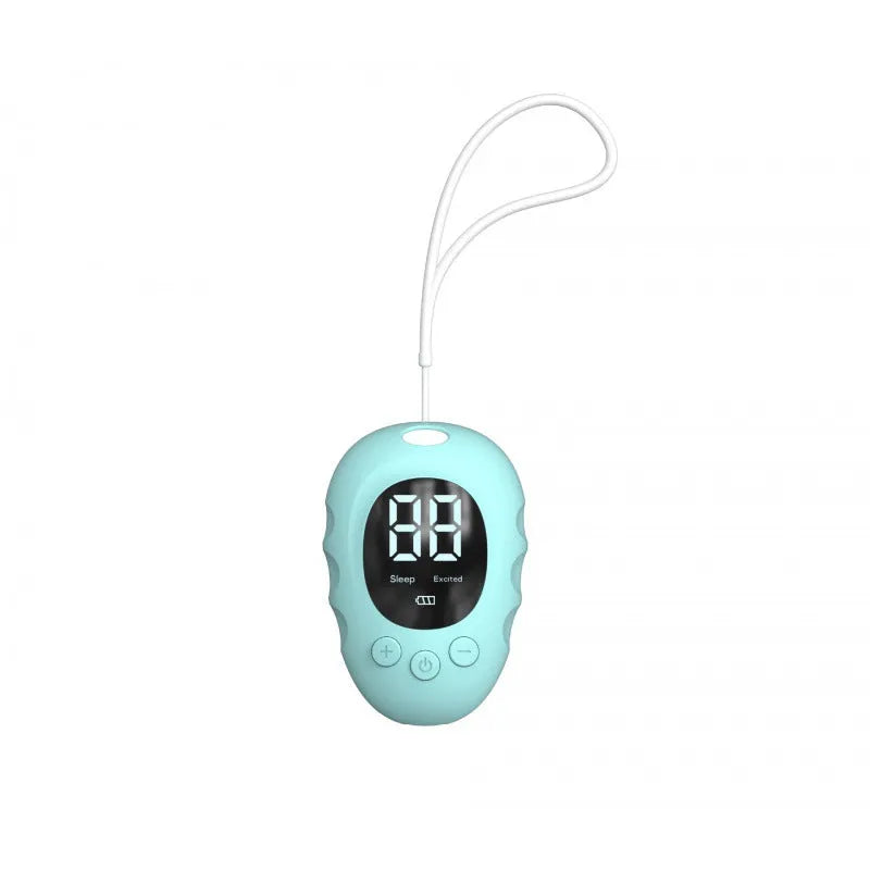 Rechargeable silicone sleep aid hand grip with sleep monitor in white, black and green colour options