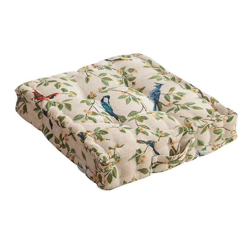 American style dining chair cushion with floral pattern measuring 40×40×8cm