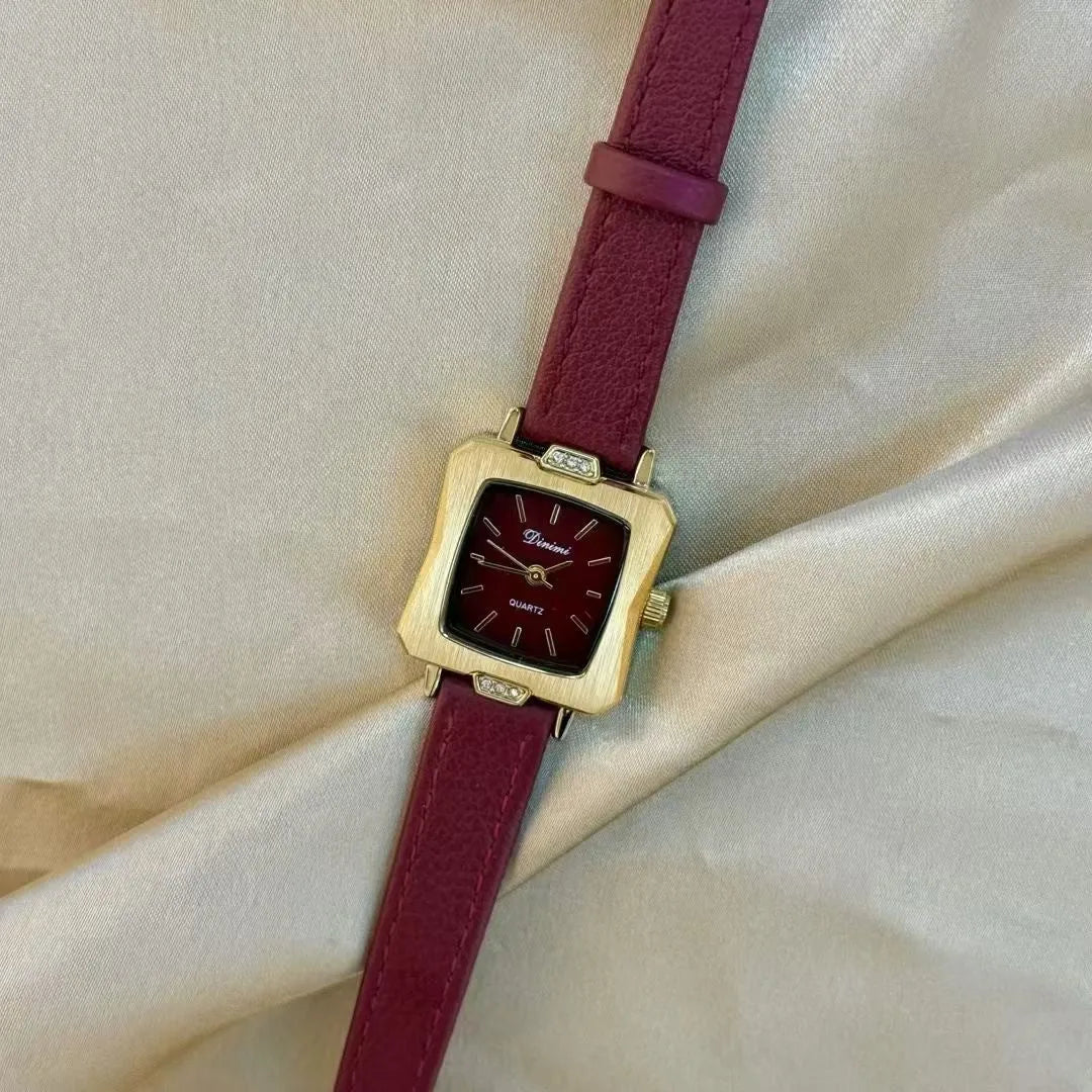 Alloy Chinese style women's wristwatch with 8mm thick case, showing choice of dial designs like octagonal or diamond.