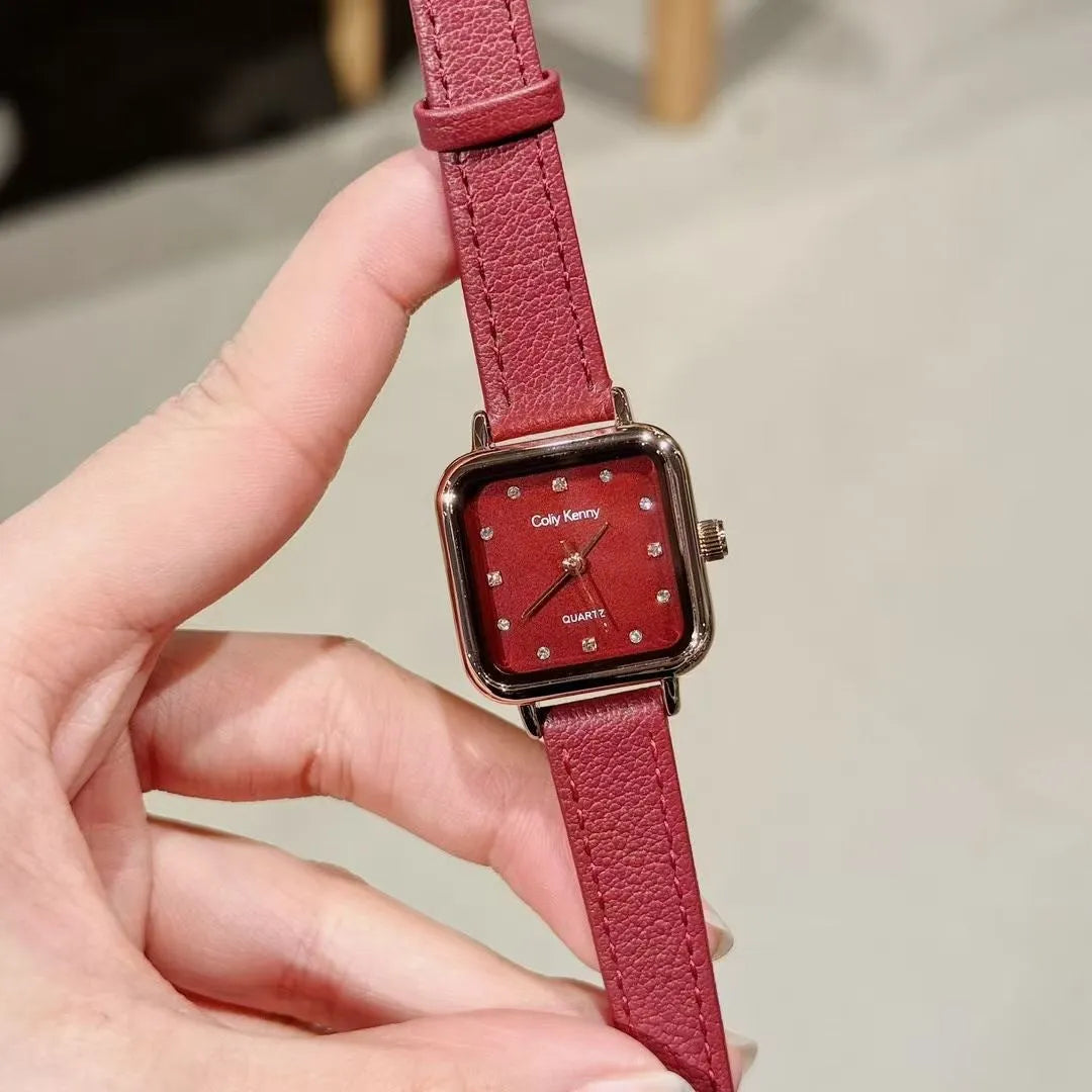 Alloy Chinese style women's wristwatch with 8mm thick case, showing choice of dial designs like octagonal or diamond.
