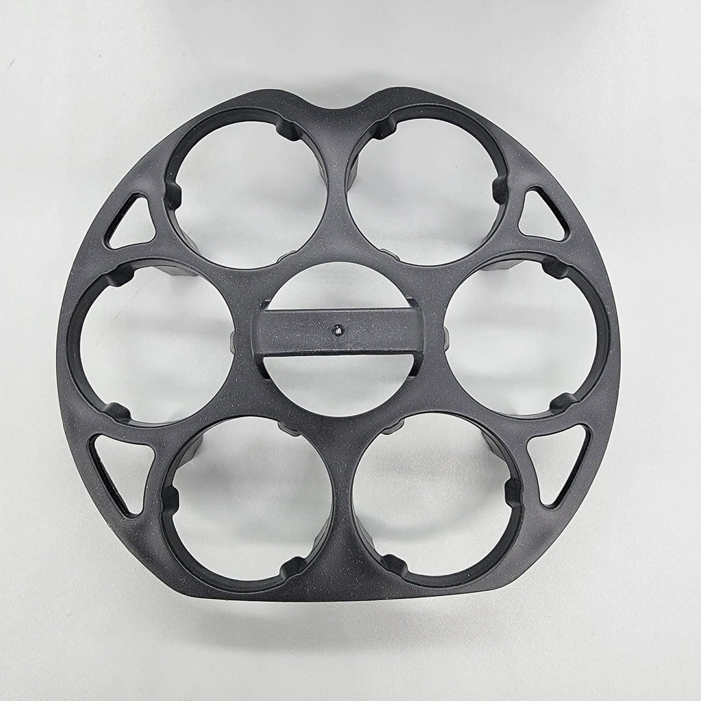 Black plastic egg holder cooking basket with modern design for kitchen organisation
