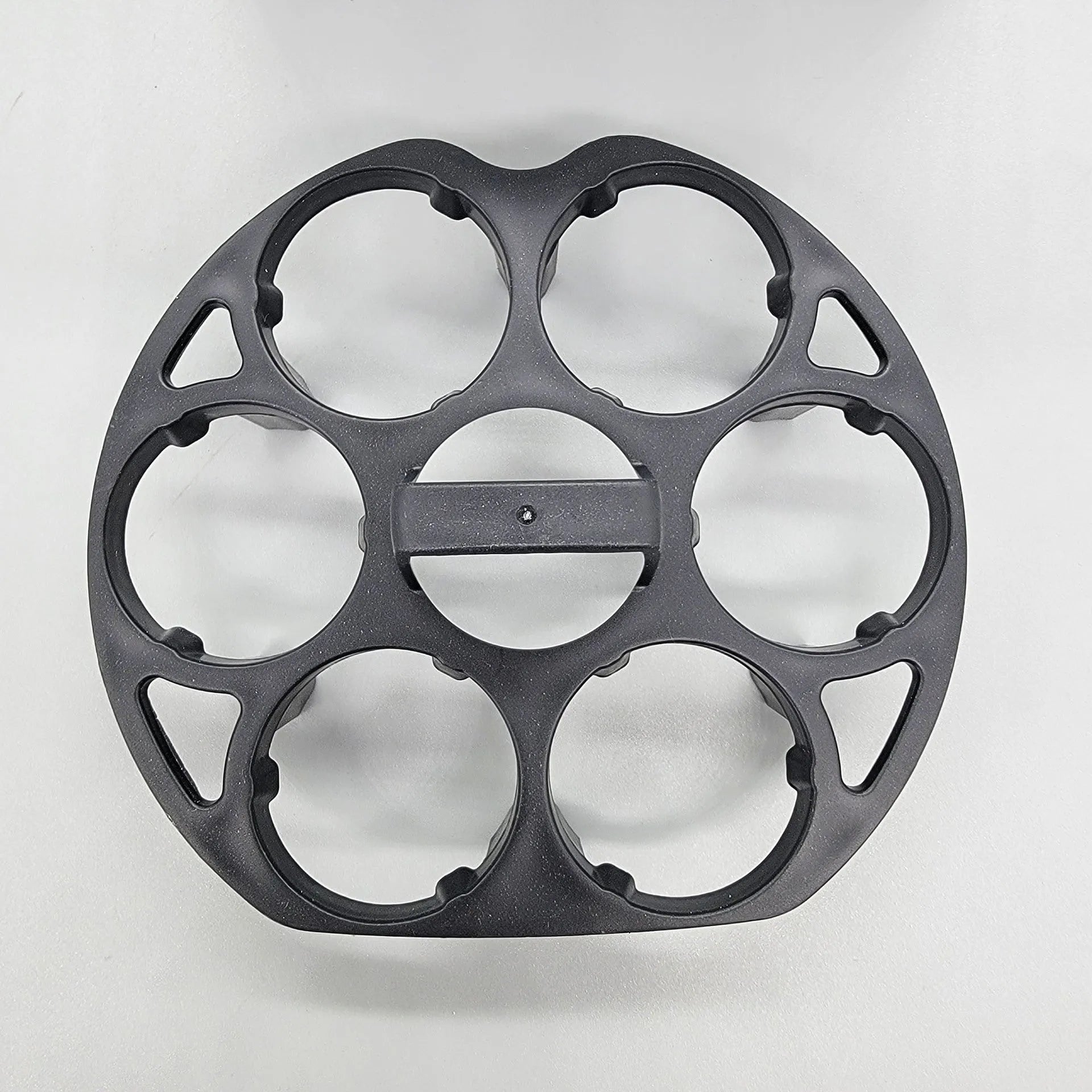 Black plastic egg holder cooking basket with modern design for kitchen organisation