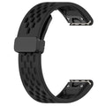 Garmin Fenix quick release watch strap in multiple colours showing quick release pins and included utility knife