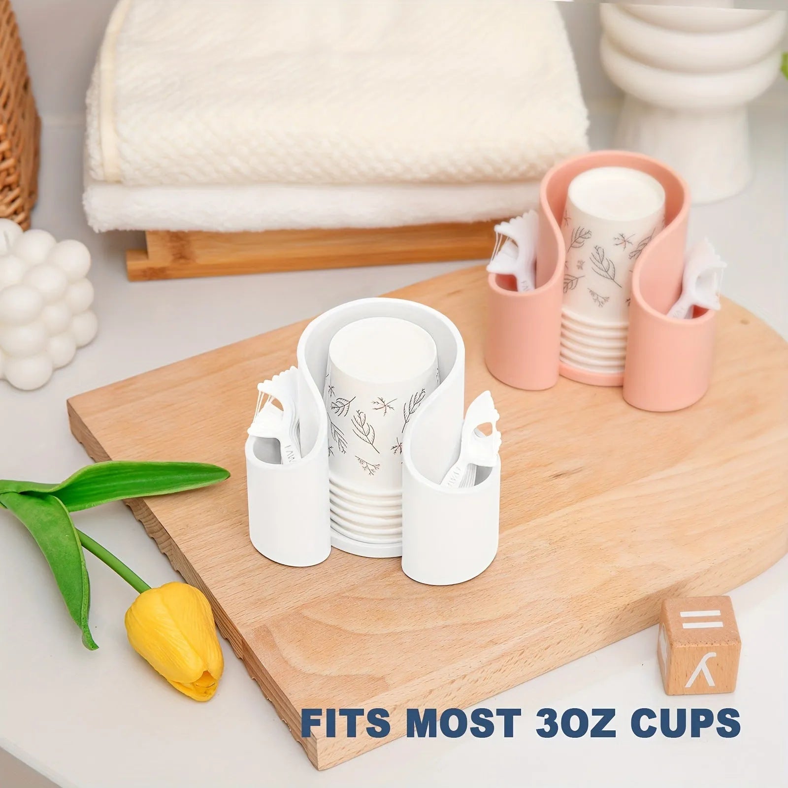 Solid colour plastic dental floss storage box in minimalist design