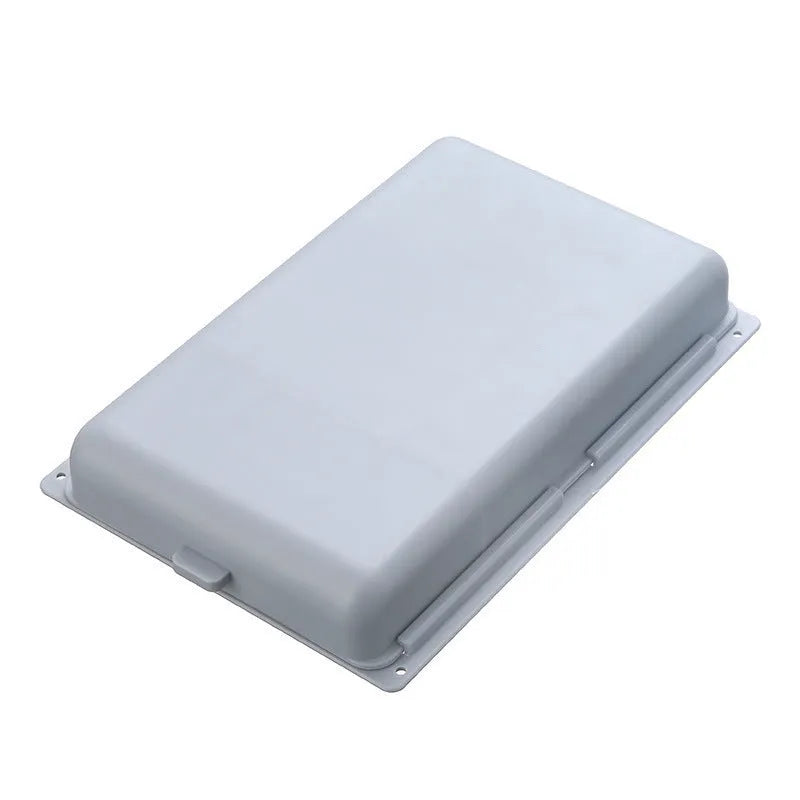 Plastic under desk storage drawer with cover and grid compartments in multiple colour options