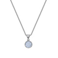 Korean-style oval pendant necklace with artificial crystal geometric design on adjustable box chain