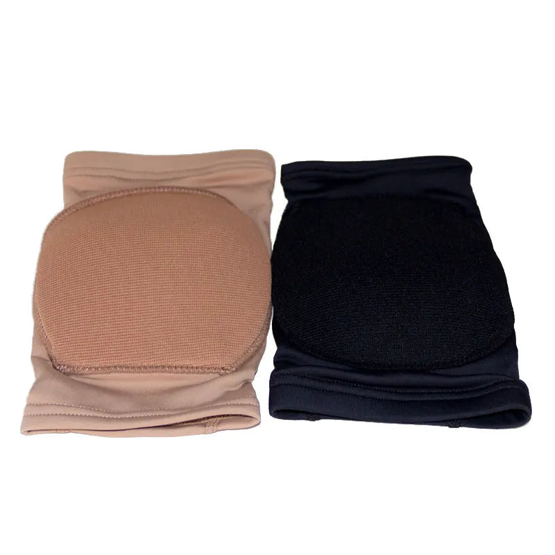 Skin colour and black ballet dance knee pads for yoga exercise with five size options