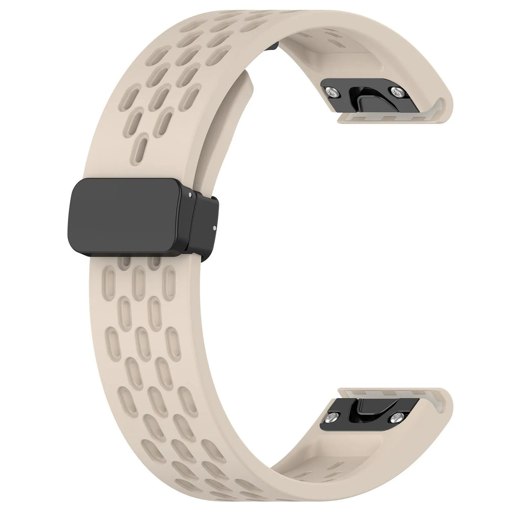 Garmin Fenix quick release watch strap in multiple colours showing quick release pins and included utility knife