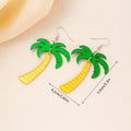 Acrylic drop-shaped coconut artocarpus earrings with alloy hook in one of five colourful styles.