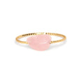 Geometric women's ring with coloured agate stone in original design on hand