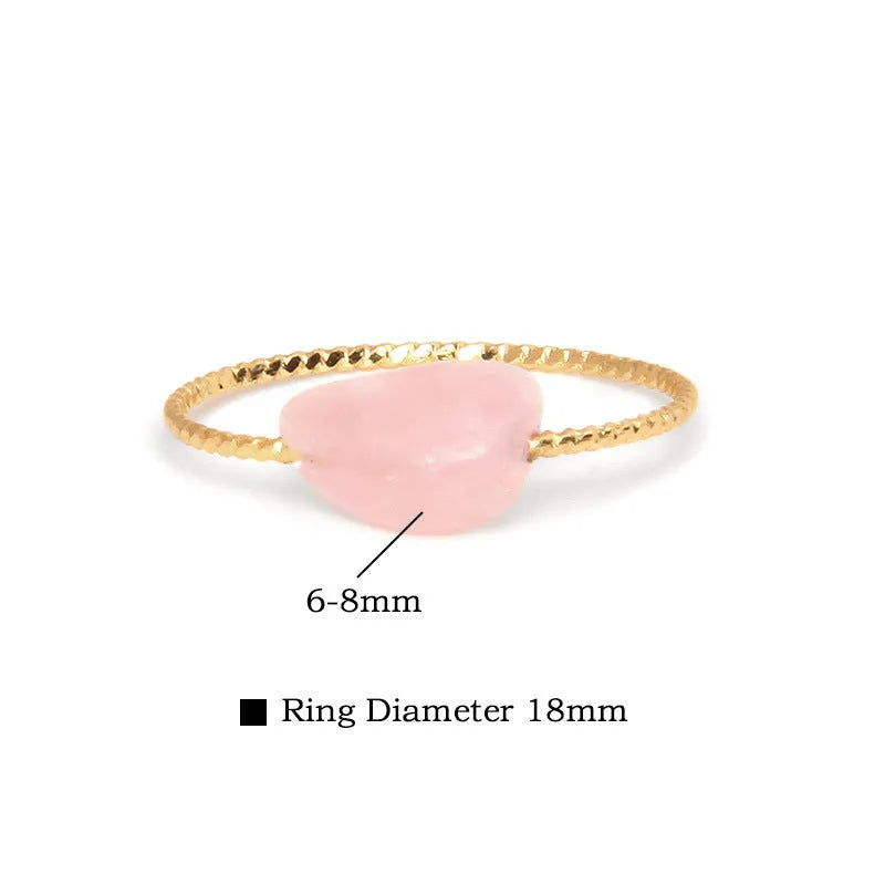 A women's ring featuring a geometric design set with a coloured agate stone.