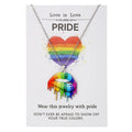 Stainless steel necklace and bracelet set with inspirational colour printing on the pendant and charm.