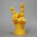 Yellow movable joint hand prop ornament with articulated fingers for cosplay decoration