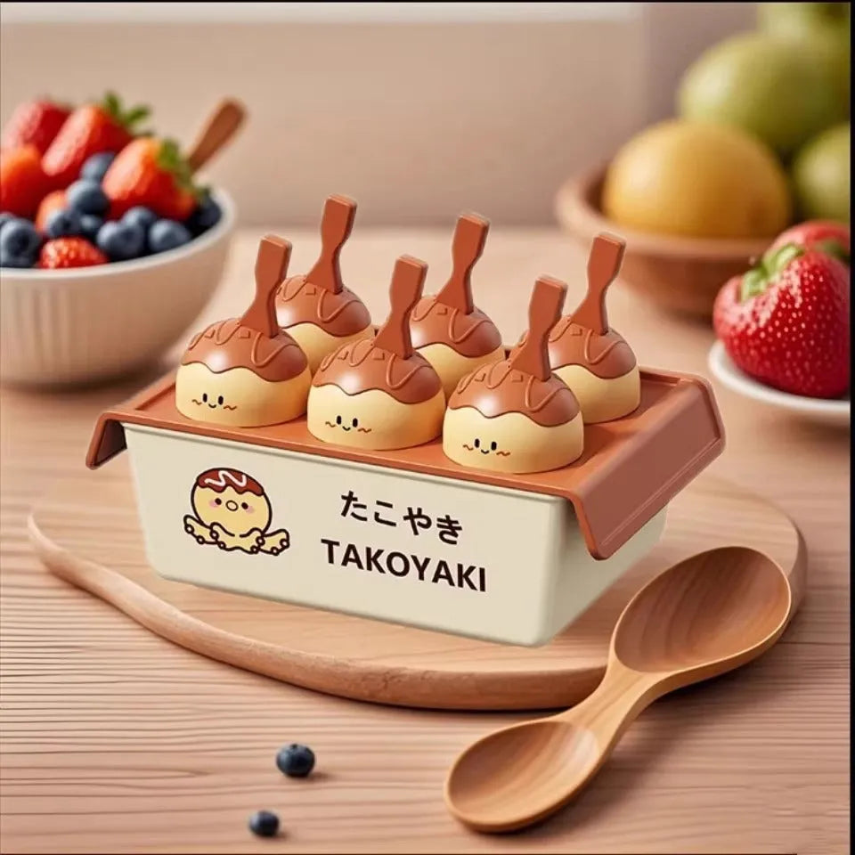 Plastic octopus balls ice cream mould for homemade takoyaki-style desserts