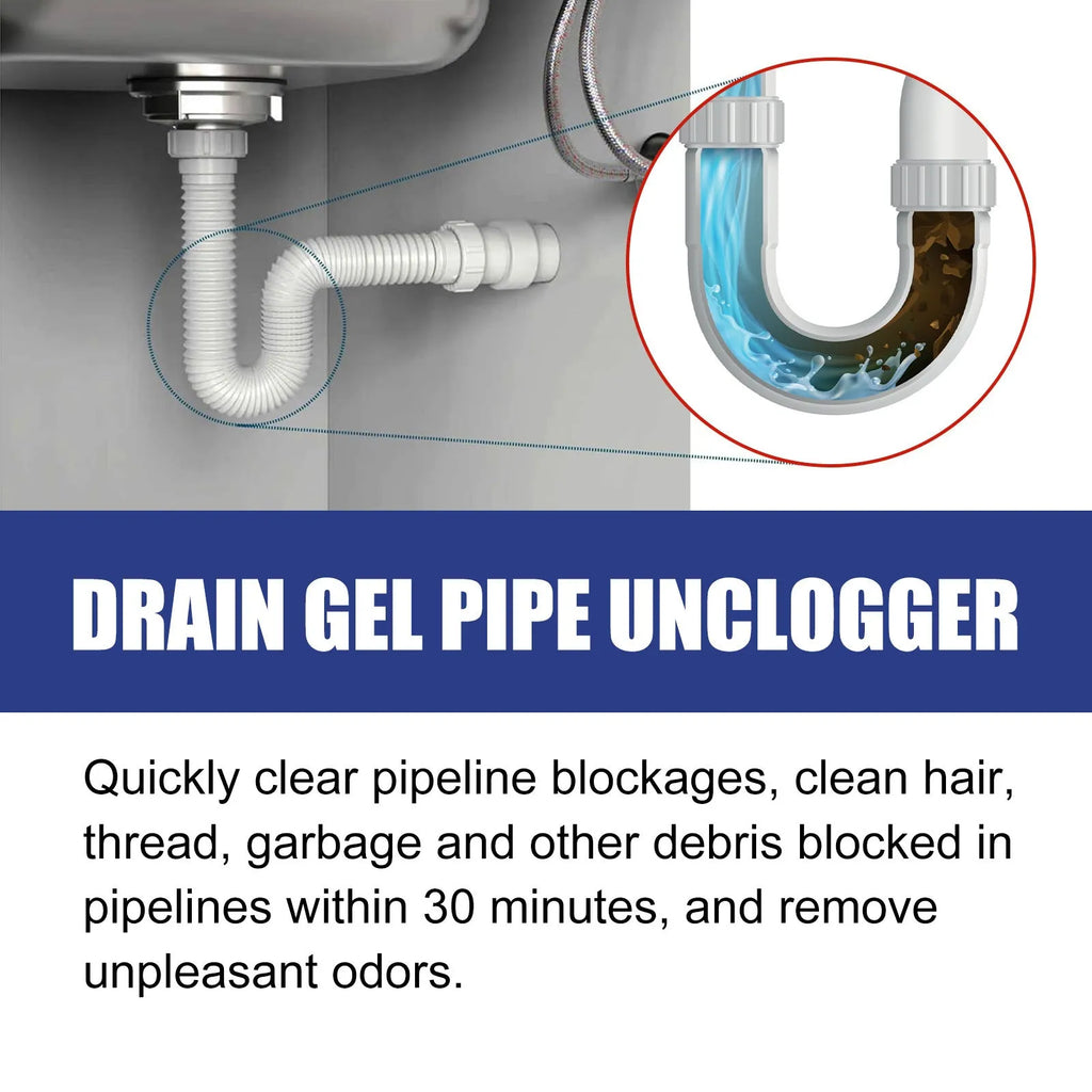 100g pipe dredge agent powder container for cleaning sewer and toilet drains.