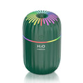Mini USB car and household aromatherapy humidifier in green colour with 75mm dimensions