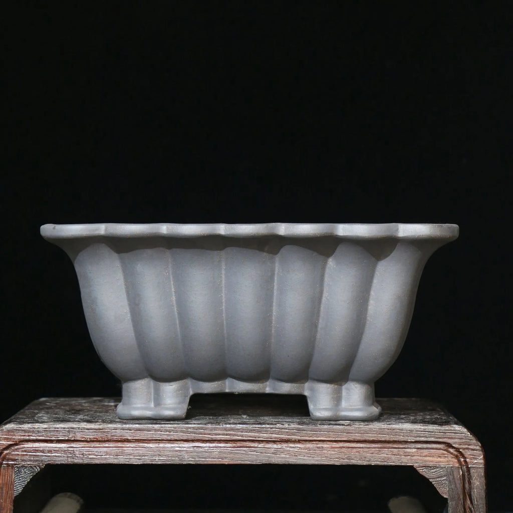 Purple sand ceramic square bonsai pot with 37cm diameter classical design