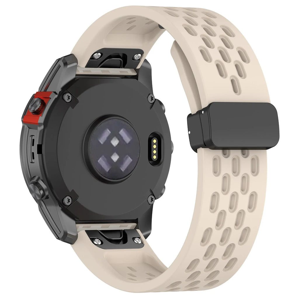 Garmin Fenix quick release watch strap in multiple colours showing quick release pins and included utility knife