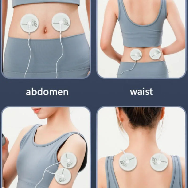 White plastic rechargeable household pulse meridian physiotherapy apparatus with USB charging port