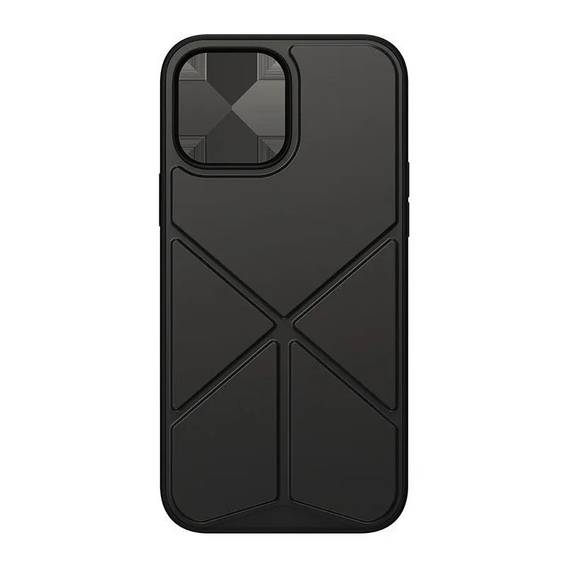 Black and blue TPU back cover case for iPhone 13, 13 Pro, and 13 Pro Max.