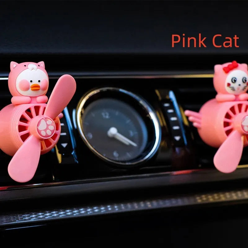 Black husky car air vent aromatherapy ornament with clip attachment