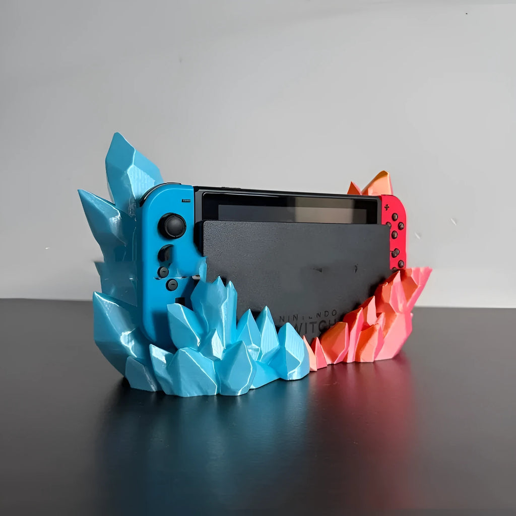 3D printed PLA U-shaped bracket decoration in purple, red and blue, and white colour options