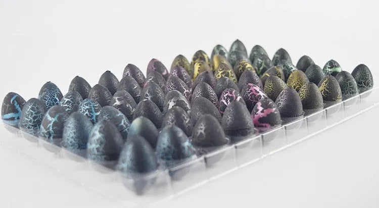 Dinosaur embryonated egg toy in Black Crack colour, EVA material, 2x3cm size, for water expansion play