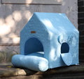 Cartoon cute closed pet house 55x38x48cm in white for pets 2-6kg