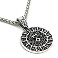Lunavin ODing logo alloy necklace pendant with adjustable leather rope or snake bones chain in antique silver or bronze finish