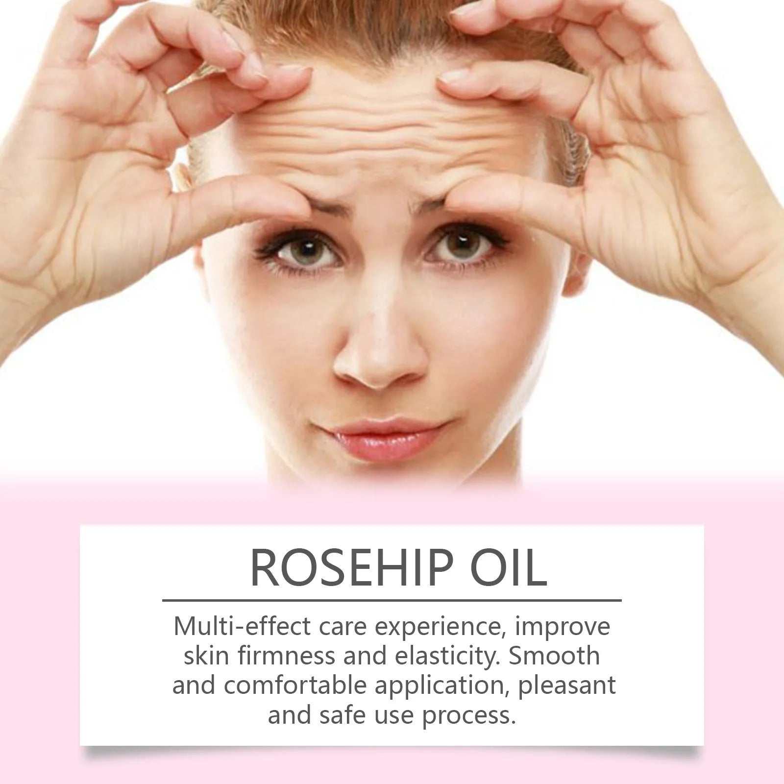 60ml bottle of rose fruit seed facial oil with rose hip oil and vitamin E