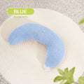 U-shaped cat pillow with adjustable collar in blue, khaki, white, or yellow colours for pet cervical support
