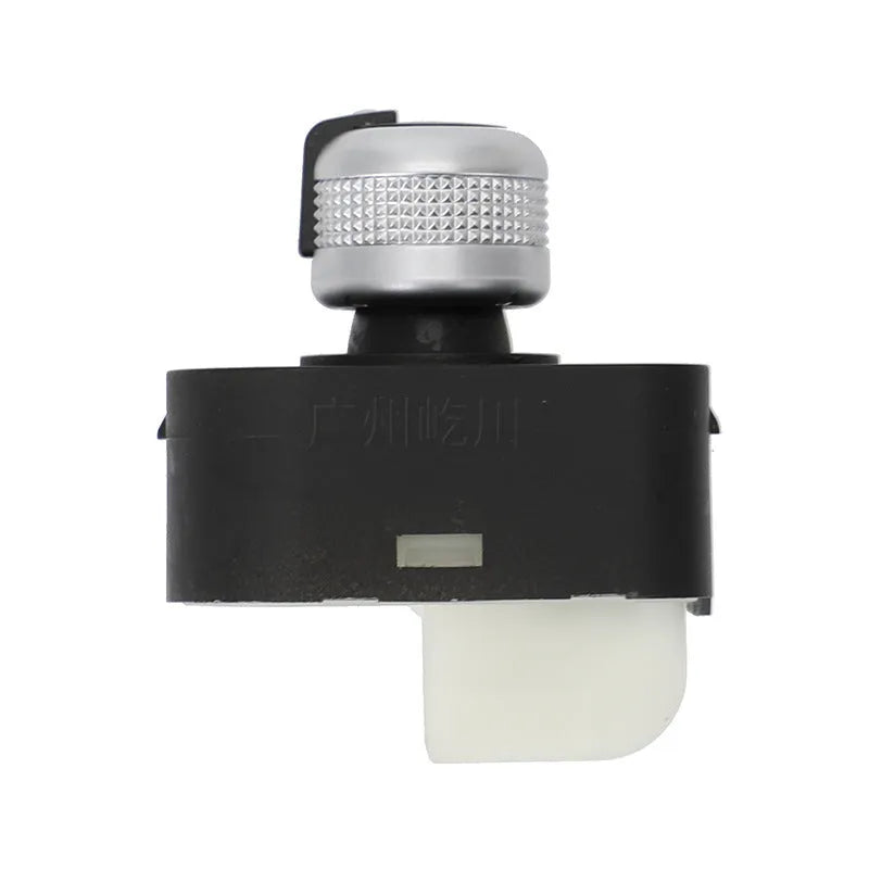 Black plastic reversing rearview mirror switch for Audi vehicles, side view showing button layout