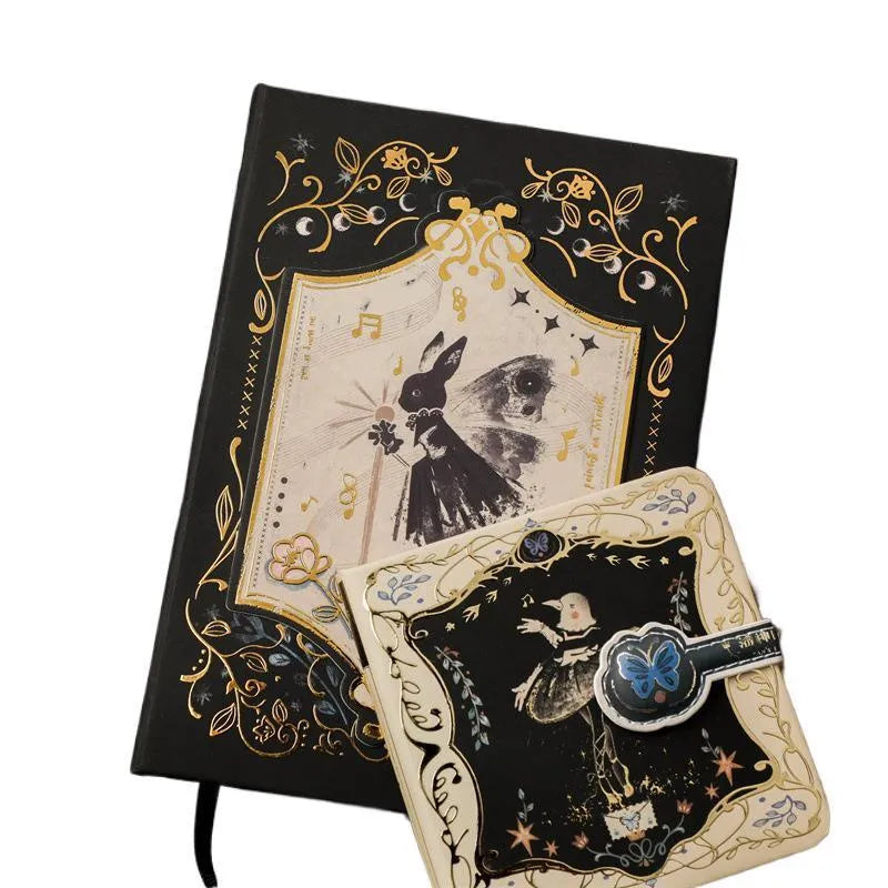 THALO Gothic style A5 notebook with retro animal art design measuring 11.6 by 16.5 cm