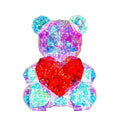 30cm USB luminous bear in Red Love or Pink Love, plastic cartoon decoration with exquisite gift box