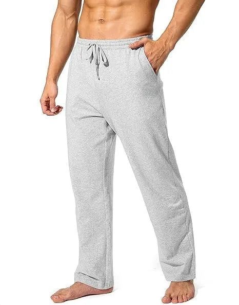 Men's loose fit casual trousers in polyester fabric with quick-drying properties