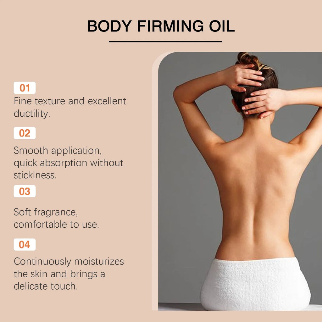 100ml nourishing firming body oil bottle with hyaluronic acid and coffee seed oil