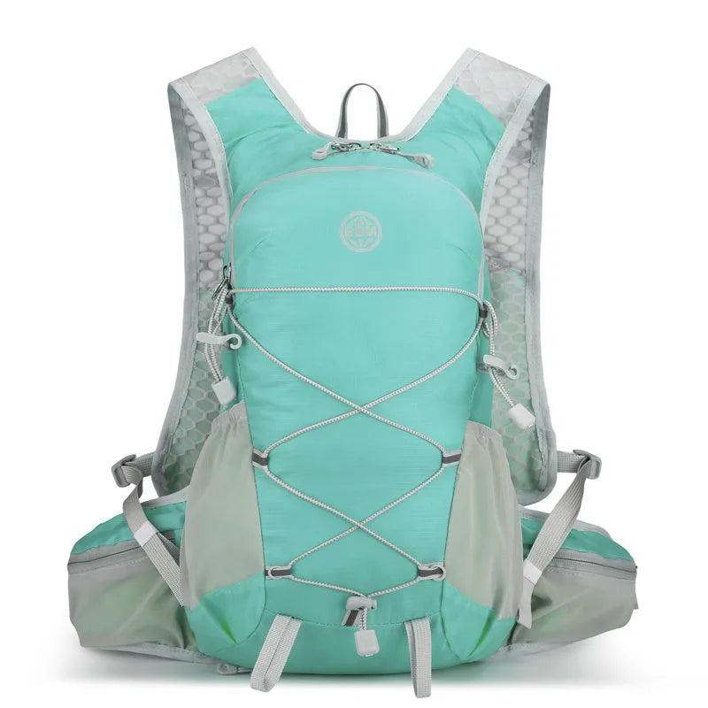 20L lightweught breathable outdoor cycling hiking backpack in black with multiple compartments and chest strap