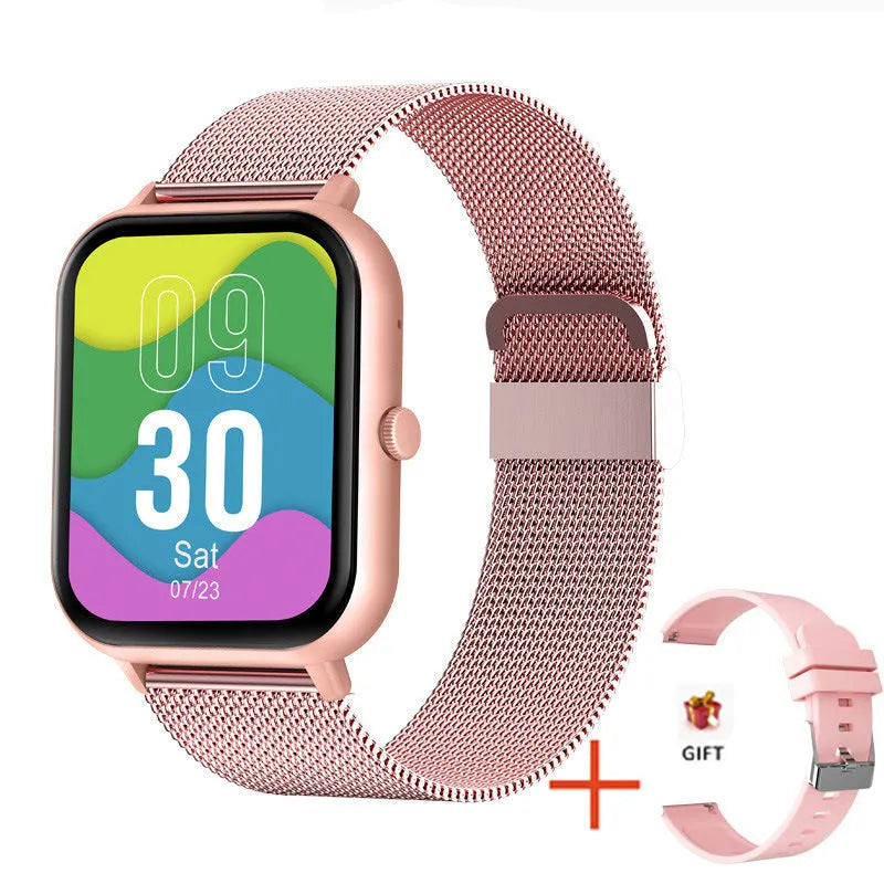 ZL54C smart watch with AMOLED screen on wrist showing health metrics display