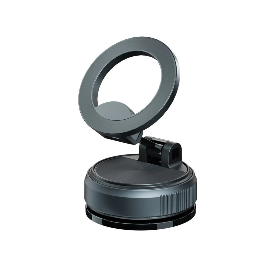 Magnetic car phone holder with vacuum suction cup, 7.5W, shown in black or white styles 283, K007 and K009