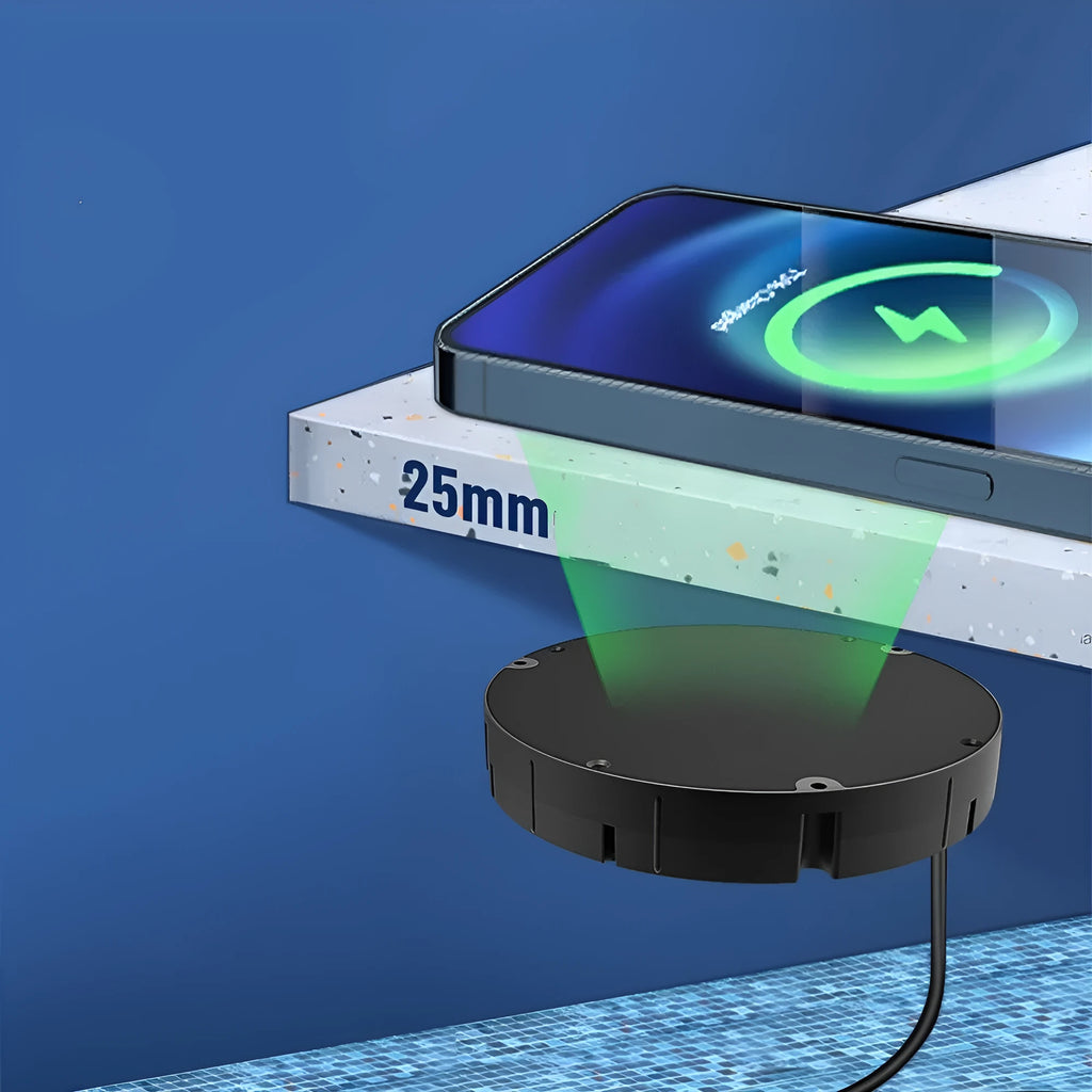 10W wireless car charger for mobile phone in black with airproof fast charge feature