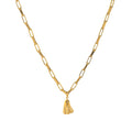 Ghost pendant necklace with titanium steel pendant on twisted chain, available in multiple chain style options