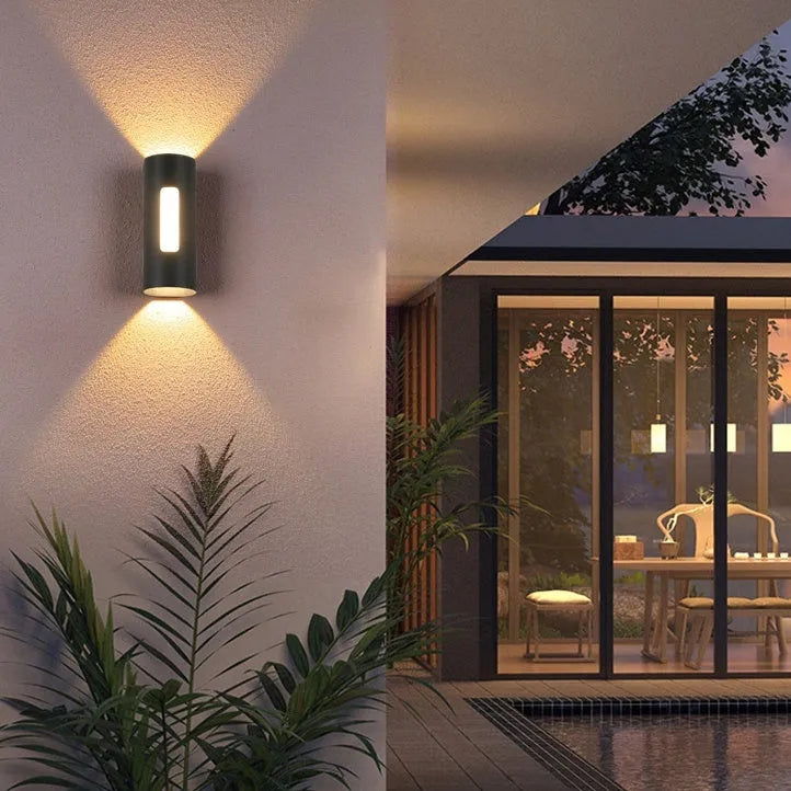 Outdoor wall lamp LED double head up and down 12W aluminium 70x178x65mm warm white or pure white