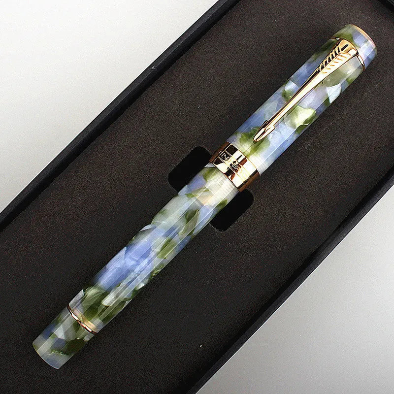 Deep bath green metal pen with three interchangeable tips: 0.5mm, 0.7mm, and 1.0mm