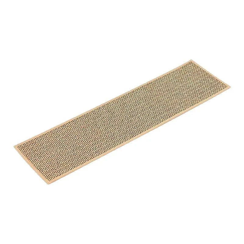 Japanese-style solid colour stair mat with polyester surface and rubber backing on wooden staircase